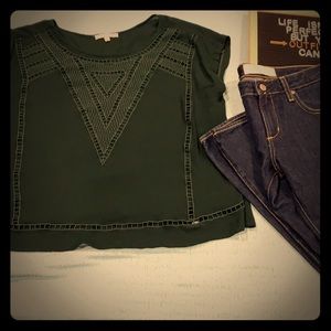 ☀️ Stitchfix Skies Are Blue Green Blouse